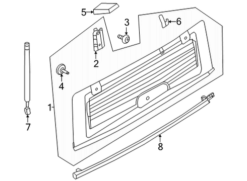 2024 Ford Bronco Back Glass Diagram