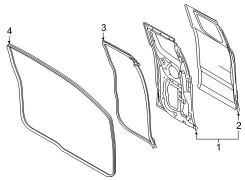 2019 Ford Ranger Door & Components Diagram 3 - Thumbnail