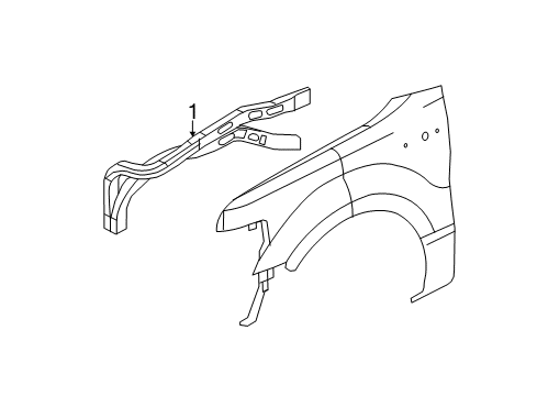 2009 Ford F-150 Upper Rail, Front Driver Side Diagram for BL3Z-16C275-A