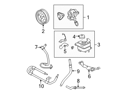 2006 Ford Ranger P/S Pump & Hoses Diagram 2 - Thumbnail