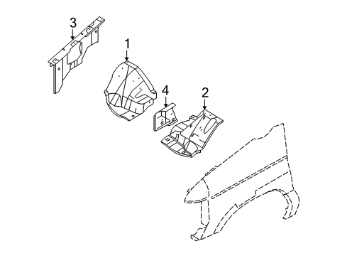 2009 Ford E-250 Structural Components & Rails Diagram