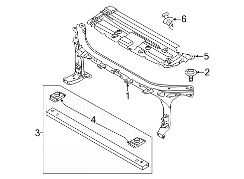 2024 Ford F-150 Radiator Support Diagram 2 - Thumbnail