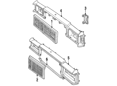 1987 Ford Country Squire Front Panel Diagram