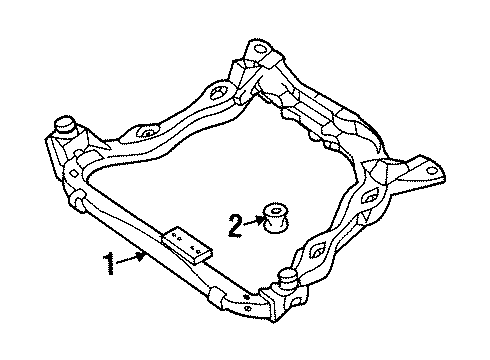 2000 Mercury Mystique Suspension Mounting - Front Diagram