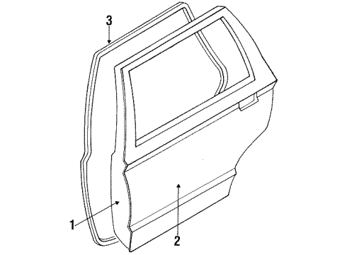 1988 Mercury Tracer Door & Components Diagram 4 - Thumbnail