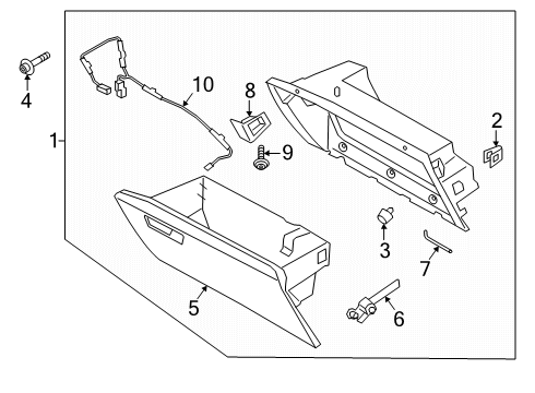 2025 Ford Explorer Glove Box Diagram