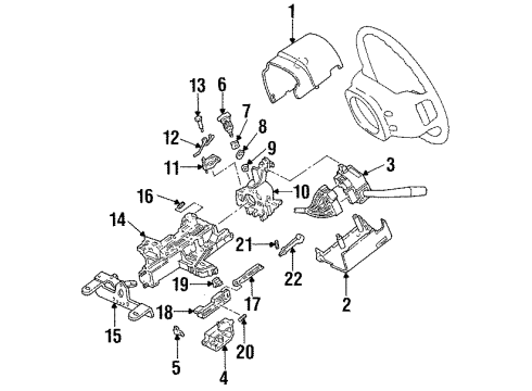 1995 Ford Aerostar Ignition Lock - Steering Diagram 2 - Thumbnail