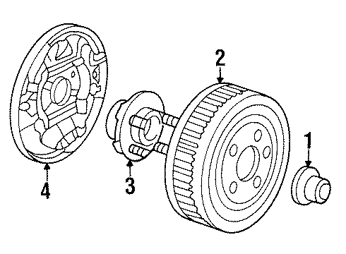 1993 Ford Taurus Rear Brakes Diagram 2 - Thumbnail
