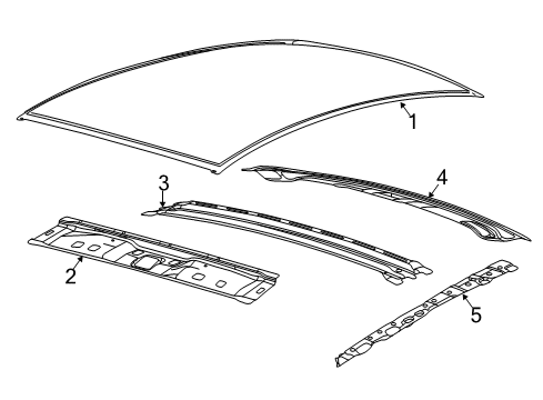 2012 Ford Focus Roof & Components Diagram 2 - Thumbnail