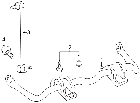 2005 Mercury Montego Stabilizer Bar & Components Diagram 2 - Thumbnail