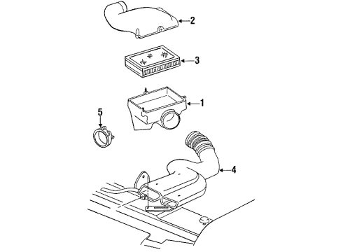 1997 Ford F-350 Air Intake Diagram 2 - Thumbnail