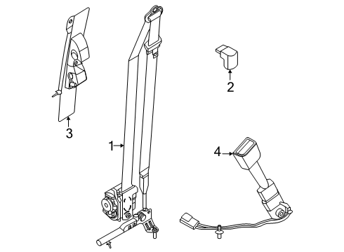 2024 Ford Ranger Front Seat Belts Diagram