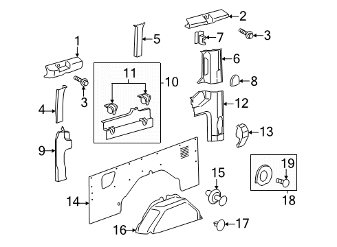 2025 Ford Transit-250 Interior Trim - Side Panel Diagram 12 - Thumbnail