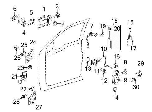 2012 Ford F-150 Front Door Diagram 3 - Thumbnail