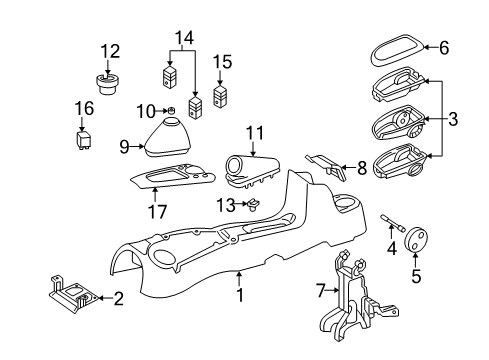 2002 Ford Focus Seat Heat Switch, Center Passenger Side Diagram for 98AZ-14D694-BA
