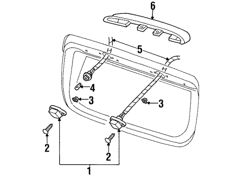 1995 Ford Windstar Bulbs Diagram 5 - Thumbnail