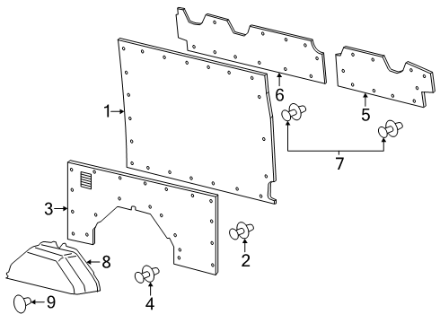 2025 Ford Transit-250 Interior Trim - Side Panel Diagram 18 - Thumbnail