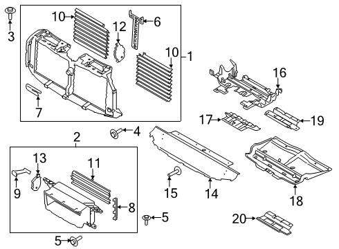 2019 Ford F-150 Splash Shields Diagram 3 - Thumbnail