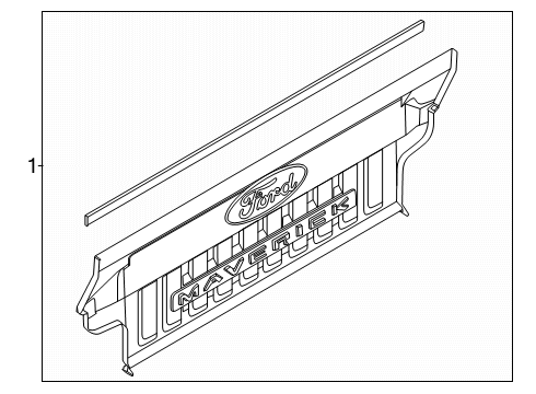 2024 Ford Maverick Exterior Trim - Rear Body Diagram