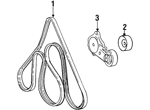 1999 Ford Crown Victoria Belts & Pulleys Diagram