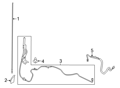 2020 Ford F-150 Antenna Cable Diagram for GL3Z-19A397-C