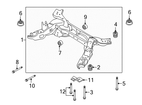 2019 Ford Explorer Suspension Crossmember Rear Bushing Diagram for BB5Z-5872-B