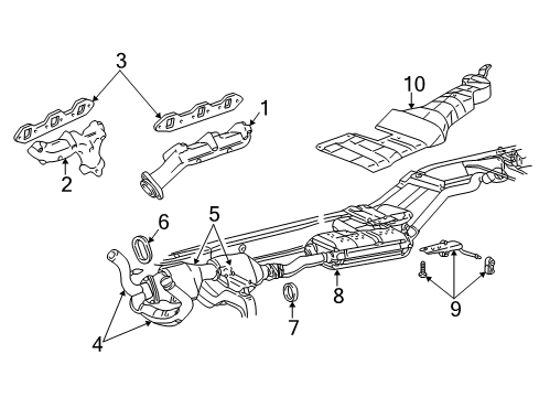 1995 Ford Explorer Exhaust Components Diagram