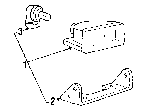 1997 Mercury Mountaineer Fog Lamp Bracket, Passenger Side Diagram for F87Z15266CA