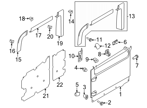 2025 Ford Transit-350 HD Interior Trim - Side Door Diagram 6 - Thumbnail