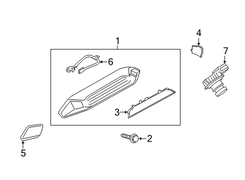 2022 Ford Transit-150 Lamp Assembly - Rear - High Mounted Diagram for NK4Z-13A613-H