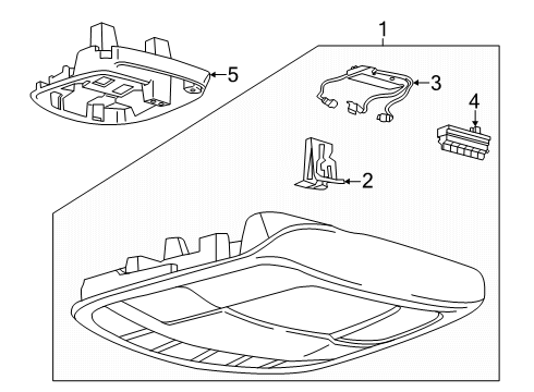 2025 Ford F-150 Overhead Console Diagram 2 - Thumbnail