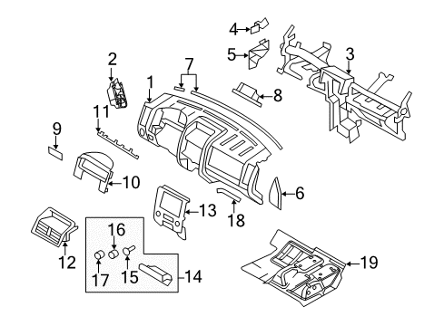 2012 Ford Escape Instrument Panel Diagram 2 - Thumbnail