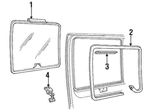 1985 Ford E-150 Econoline Glass - Side Panel Diagram 7 - Thumbnail