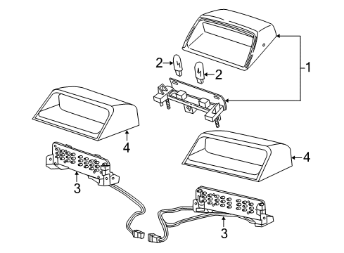 2008 Ford Crown Victoria High Mount Lamps Diagram