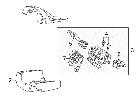 2016 Ford Mustang Shroud, Switches & Levers Diagram