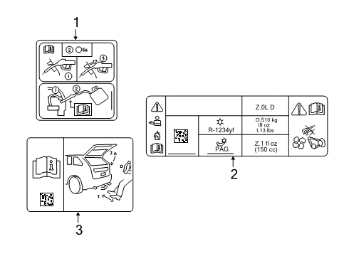 2019 Lincoln Nautilus Information Labels Diagram