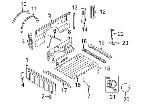 2012 Ford F-150 Hook, Rear Diagram for 3L3Z-9900064-AA