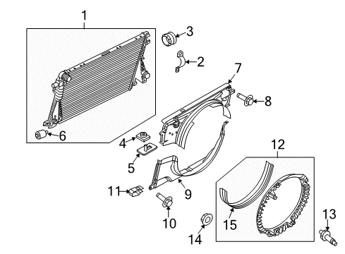 2013 Ford F-250 Super Duty Radiator & Components Diagram 2 - Thumbnail