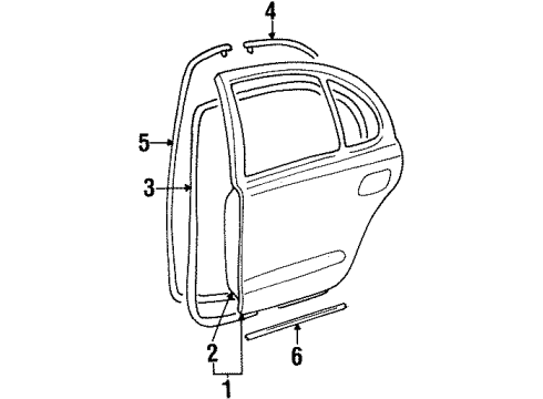 1999 Lincoln Continental Door & Components Diagram 2 - Thumbnail