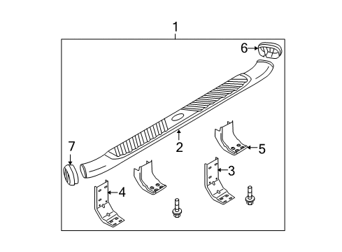 2009 Ford F-350 Super Duty Running Board Diagram 2 - Thumbnail