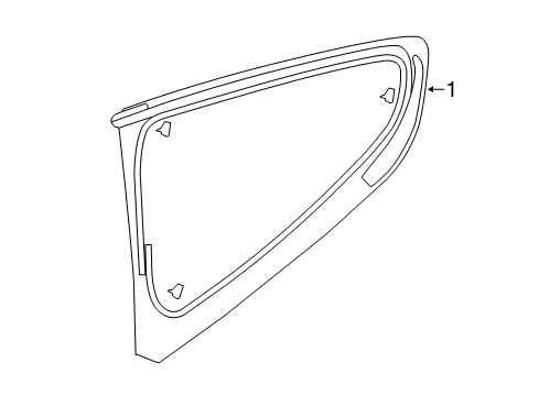 2020 Ford Mustang Glass & Hardware - Quarter Panel Diagram 2 - Thumbnail