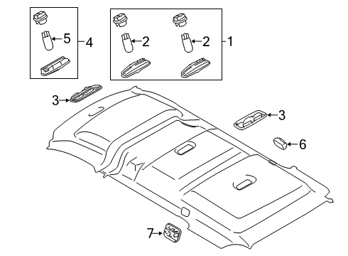 2019 Ford Transit Connect Overhead Lamps Diagram 4 - Thumbnail