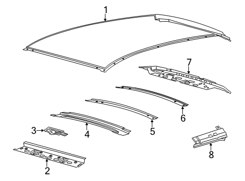 2016 Lincoln MKC Roof & Components Diagram 2 - Thumbnail