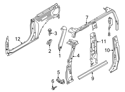 2024 Ford Bronco Hinge Pillar Diagram 2 - Thumbnail