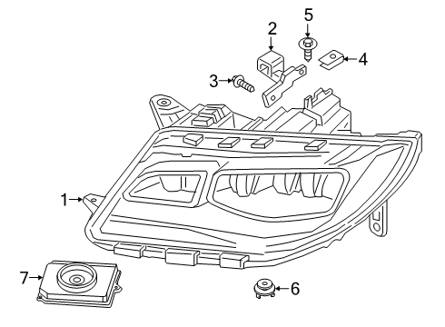 2017 Lincoln MKZ Headlamp Components Diagram 2 - Thumbnail