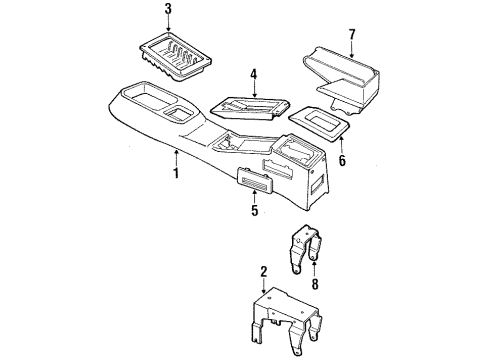 1989 Ford Tempo Center Console Diagram