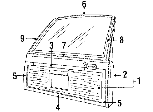 1984 Ford LTD Gate & Hardware Diagram