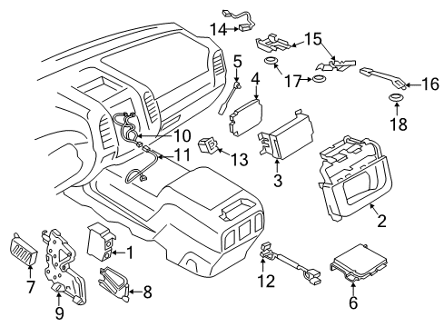 2018 Lincoln Continental Microphone Bezel Diagram for HT4Z-19C149-AE