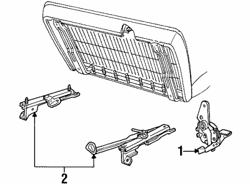 1994 Ford Ranger Recline Adjuster, Driver Side Diagram for F77Z-7862649-AA