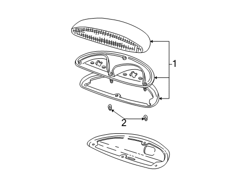 2000 Mercury Sable High Mount Lamps Diagram 2 - Thumbnail